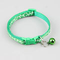 Collier nylon réglable pour chat avec imprimé et clochettes