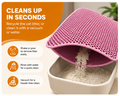 Tapis de litière double couche antidérapant pour chat grand format